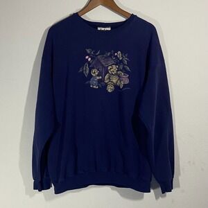Northern Reflections Vintage Women's Honey Bear Sweatshirt Sz XXL‎ Navy Blue